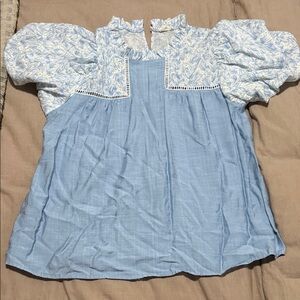 JODIFL Blue and White Blouse
